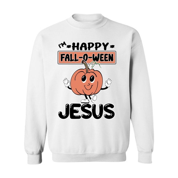 I’m Happy Fall-O-Ween Jesus - Mark 1:17 Follow Me - Unisex Heavy Blend Crewneck Sweatshirt