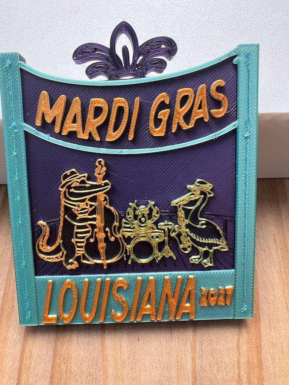 Mardi Gras Louisiana Luggage Tags