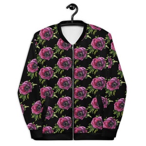 Floral Bomber Jacket - Vintage Jacket - Limited Edition - Unisex Bomber Jacket