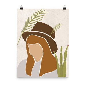 Abstract Face - Minimalist Art - Abstract Female Art - Minimalist Poster - 12×16, 18×24