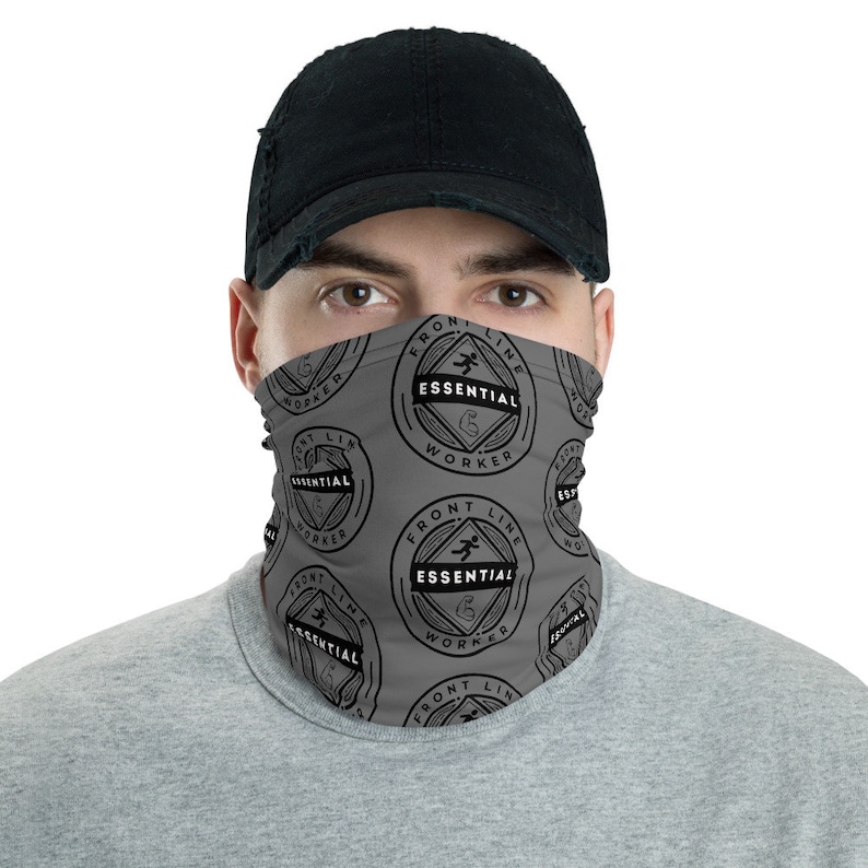 Reusable Face Cover Non Medical Essential Workers Headband Unisex Front Lines Essential Worker Neck Gaiter
