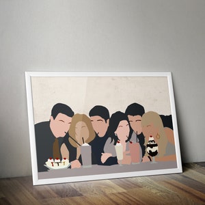 Friends Poster - Minimalist Art - Friends Print - Friends Wall Decor - 12×18, 24×36