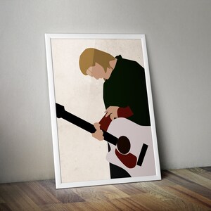 Kurt Cobain Art - Music Poster - Grunge - 12×18, 24×36 Physical Print