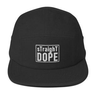 Straight Dope Hat, Hip Hop Hat, Summer Hat, Cotton Hat, Five Panel Cap