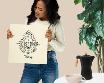 Taurus Poster, Zodiac Gift for Taurus, Astrology Gift, Taurus Sign, Taurus Gifts