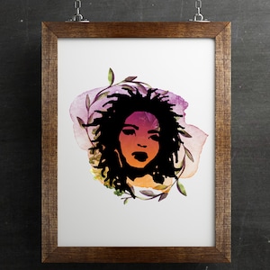 Lauryn Hill Wall Art, Lauryn Hill Art, Lauryn Hill Poster, 10x10, 12x12 print