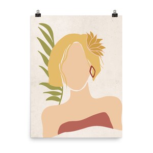 Abstract Face - Minimalist Art - Abstract Female Art - Minimalist Poster - 12×16, 18×24