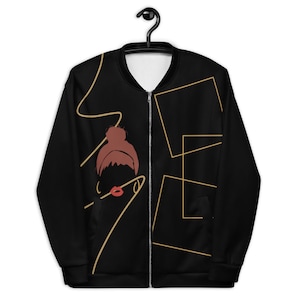 Abstract Bomber Jacket Girl Kiss - Limited Edition Jacket - Unisex Bomber Jacket
