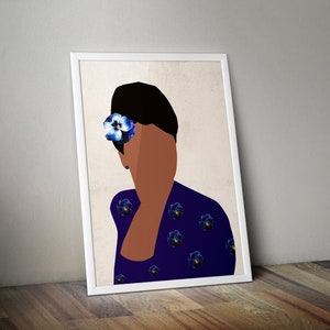 Cartel de Ella Fitzgerald - Cartel musical - Arte minimalista - 12 x 16, 18 x 24, 24 x 36, impresión física de 12 x 18