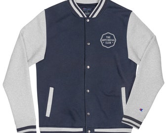 The Anti Social Club Men's Letterman Jacket I Hate People Funny Shirts, Embroidered Jacket