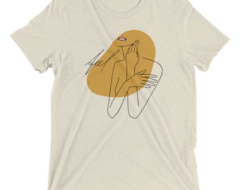 Boho Line Art Shirt - Minimalist Shirt - Abstract - Unisex