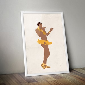Josephine Baker, Jazz Poster, Activista por los Derechos Civiles, Mujeres Negras, Cartel de Danza, Jazz Francés, Vintage, Roaring 20's