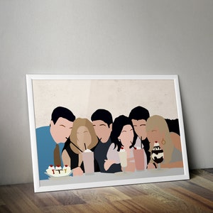 Friends Poster - Minimalist Art - Friends Print - Friends Wall Decor - 12×16, 12×18, 18×24, 24×36