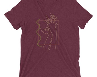 Boho Line Art Shirt - Minimalist Shirt - Abstract - Unisex