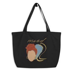 Boho Line Art Tote Bag - Organic - Abstract - Minimalist - Shopping Bag - Grocery Bag - Large Tote Bag