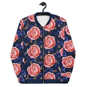 Veste Bomber à motifs floraux - Bomber vintage - Unisex