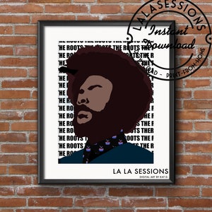 QUEST LOVE -90s- The Roots - hip hop - Digital Tribute artwork- Instant download-digital download-8x10