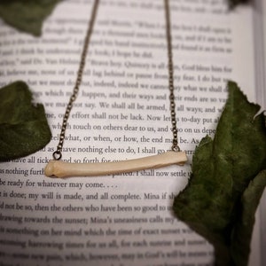 Horizontal coyote bone necklace on brass