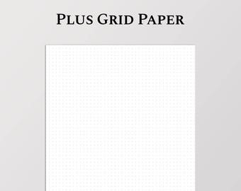 Plus Grid Bullet Journal and Traveler's Notebook Filler Paper In A5 A4 And Letter Size