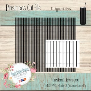 Tumbler Pinstripe SVG Cut File| 10 Sizes