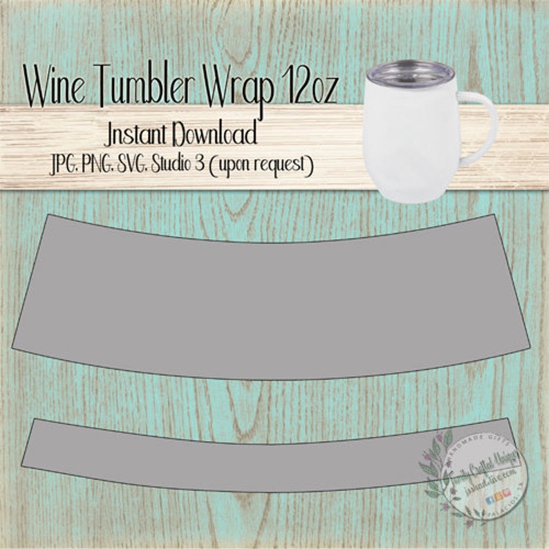 White Stemless Wine Glass Template Etsy UK