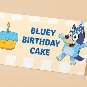 Bluey Birthday Food Labels | Printable Table Tent Cards | Kids Party Decorations | Bluey Birthday Supplies