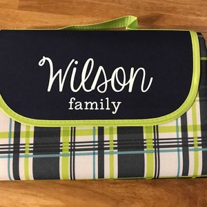 Personalized Extra Large Waterproof Outdoor Blanket with Tote; Picnic Blanket; Beach Mat; Camping Blanket; Wedding Gift;