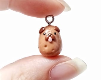 Pugtato Cute Polymer Clay Pug Potato Charm