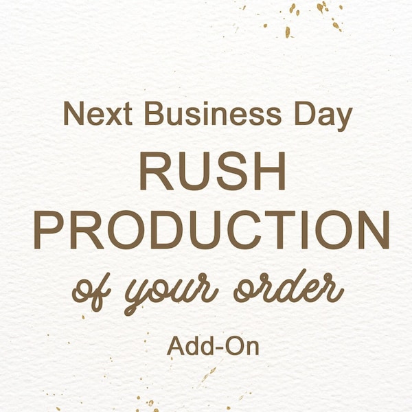 Rush Production Of Your Order Add - On