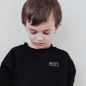 Custom Name Embroidered Crewneck Toddler Sweatshirt - Embroidered Youth Sweatshirt, Personalized Name Sweatshirt - Kids name Sweatshirt Z100