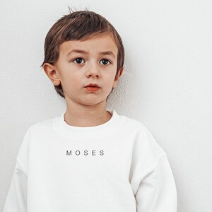 Custom Name Embroidered Crewneck Toddler Sweatshirt - Embroidered Youth Sweatshirt, Personalized Name Sweatshirt - Kids name Sweatshirt