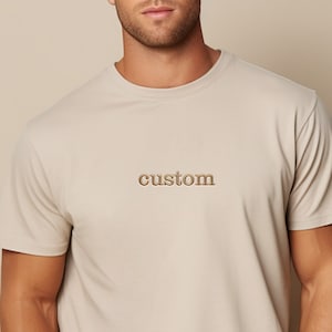 Custom Embroidered T shirt, Men, Women, Unisex Custom Embroidered Tshirt, Tee, Custom Tee, Personalized Embroidered T-Shirt Center X5