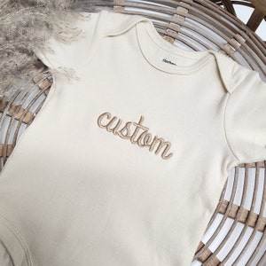 Embroidered ONESIES® brand Personalized Baby Girl ONESIES® brand, Custom Girl Natural Baby Name ONESIES® brand, Unique Girl  Boy Clothes