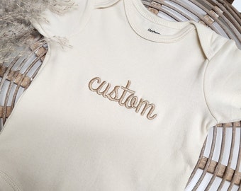 Embroidered ONESIES® brand Personalized Baby Girl ONESIES® brand, Custom Girl Natural Baby Name ONESIES® brand, Unique Girl  Boy Clothes
