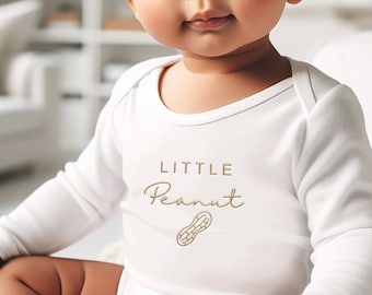 Embroidered Little Peanut ONESIES® brand, Peanut ONESIES®, Cute Little, Pregnancy Baby Announcement, Unique Baby Bodysuit, Misc 229