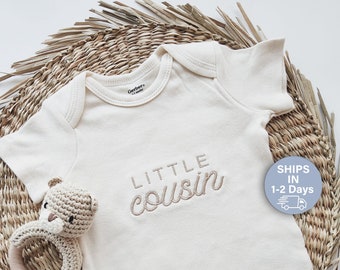 Embroidered Little Cousin Onesies® Brand, Cousin Crew, Cute Cousin Onesies®, Pregnancy Announcement to Family, Siblings 119