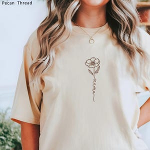 Mama Shirt Mama Flower Mama Floral Shirt Mama T Shirt Mama T-Shirt Embroidered Flower Mama Cute Cute Mama Shirt Unique Mama Shirt C45