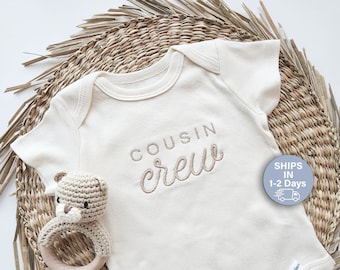 Cousin Crew ONESIES® brand Cousin Crew Toddler Shirt , Cute Cousin Baby Embroidered Onesies® Embroidered Shirt Kids, Siblings 811