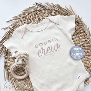 Cousin Crew ONESIES® brand Cousin Crew Toddler Shirt , Cute Cousin Baby Embroidered Onesies® Embroidered Shirt Kids, Siblings 811