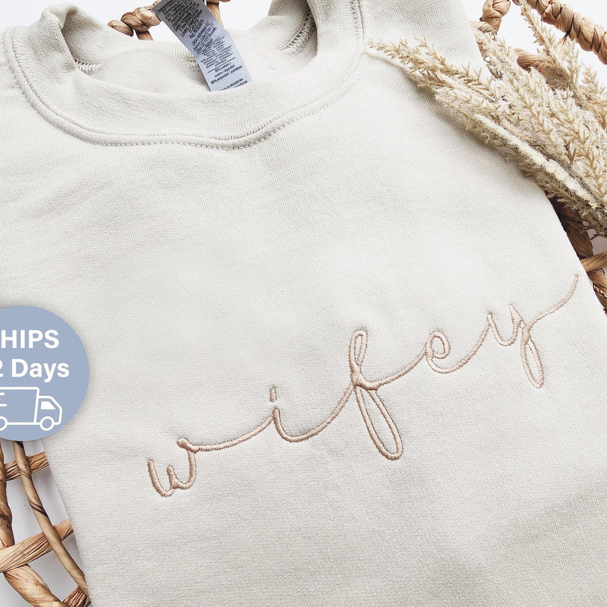 Wifey Embroidered Sweatshirt