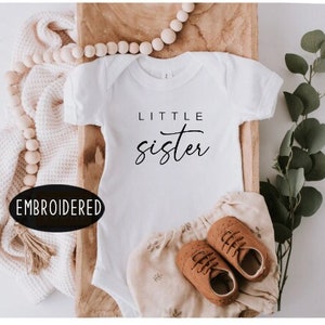 Little Sister Onesies® Brand, Little Sister Shirt, Cute Little Sister Onesies® , Little Sis Shirt, pregnancy announcement, Siblings 126 image 1