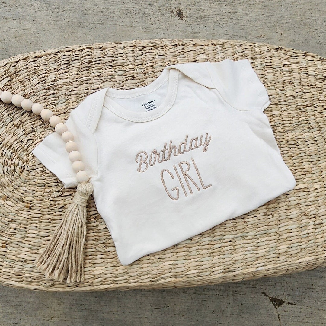 Embroidered Birthday Girl Onesies® Brand, Birthday Girl Onesie