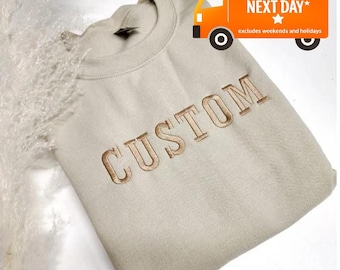 Custom Embroidered Sweatshirt, Custom Embroidered Varsity Crewneck, Embroidery Crewneck, Personalized Sweatshirt, Embroidered Sweatshirt X14