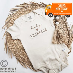 Embroidered ONESIES® brand, Personalized Baby Girl Boy ONESIES® brand, Custom Baby Gift, Name Expecting Due Date ONESIES® brand, Newborn Z55