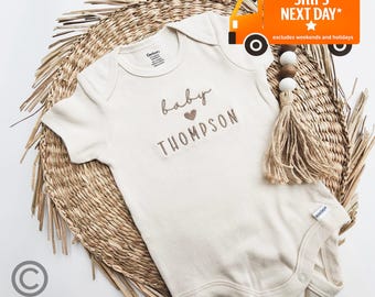 Embroidered ONESIES® brand, Personalized Baby Girl Boy ONESIES® brand, Custom Baby Gift, Name Expecting Due Date ONESIES® brand, Newborn Z55