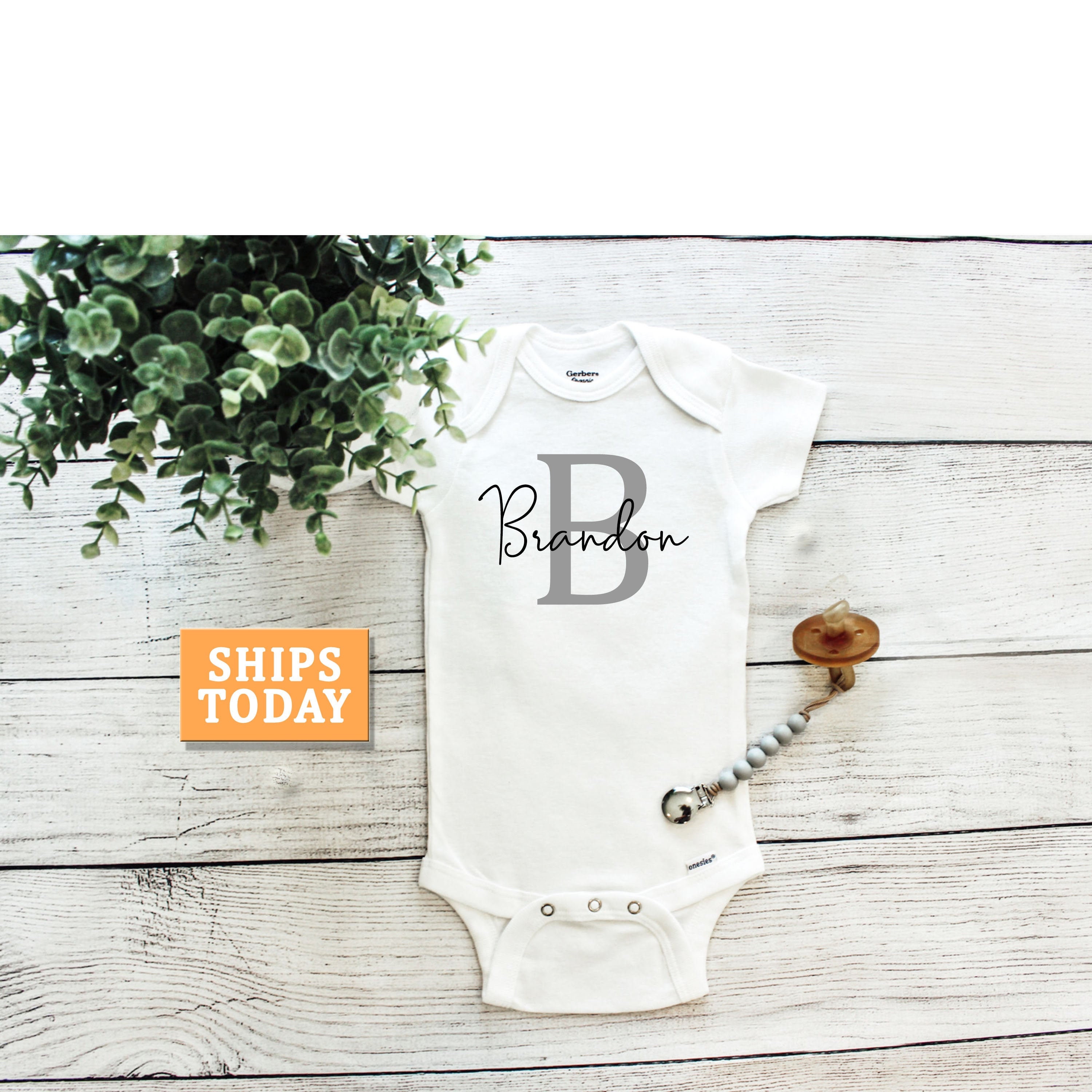 Personalized Name Baby Boy Onesie® Personalized Boy Name Etsy