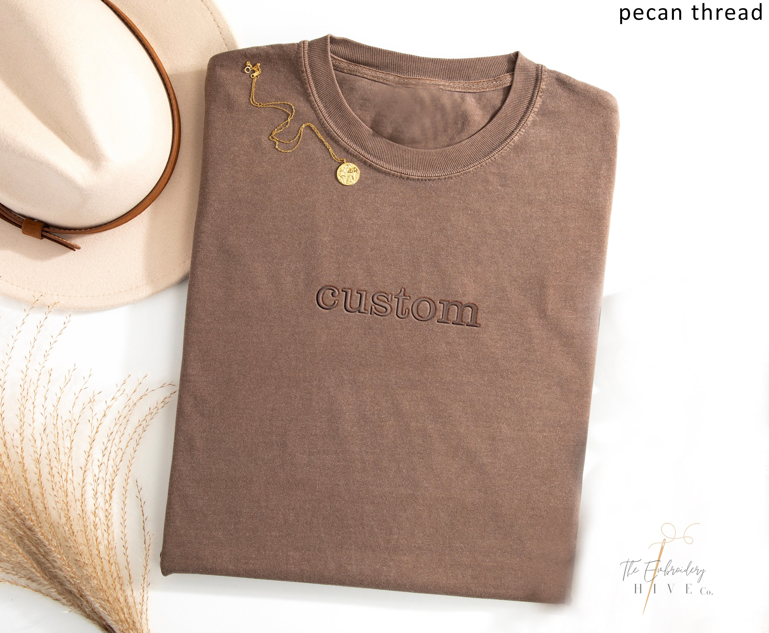 Custom Embroidered T shirt, Custom Embroidered Tshirt, Embroidered Tee, Custom Tee, Personalized Embroidered T Shirt, Center Front Design X5