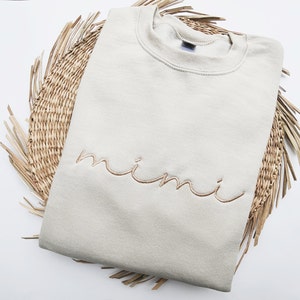 Embroidered Mimi Sweatshirt, Grandma Sweatshirt Embroidered, Custom Grandma Crewneck, Mother's Day Gift, Christmas Gift, Mimi, Women 111
