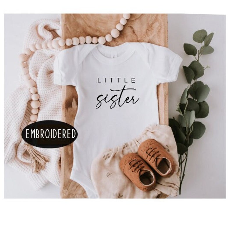 Little Sister Onesies® Brand, Little Sister Shirt, Cute Little Sister Onesies® , Little Sis Shirt, pregnancy announcement, Siblings 126 image 1