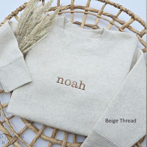 Custom Name Embroidered Crewneck Toddler Sweatshirt Embroidered Name, Youth Sweatshirt Personalized Name Sweatshirt Kids name Sweatshirt Z59 image 3